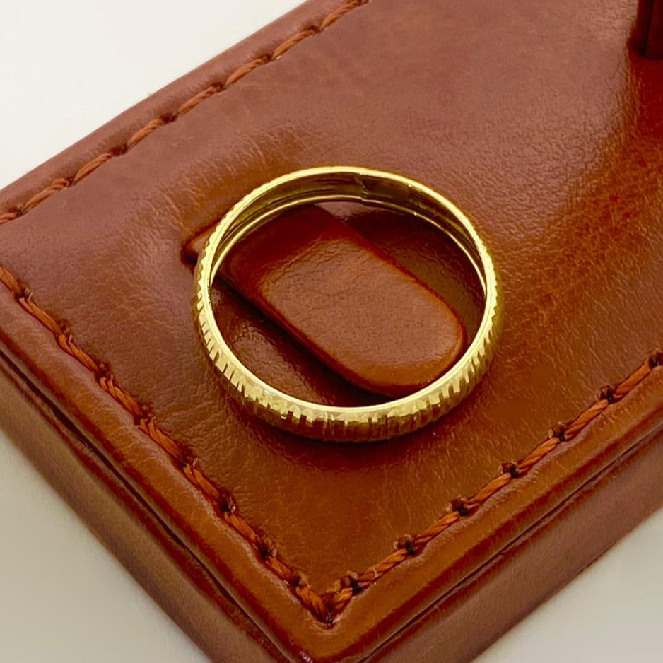18K Real Saudi Gold Simple Ring Volume 1.49 - Embellish Gold