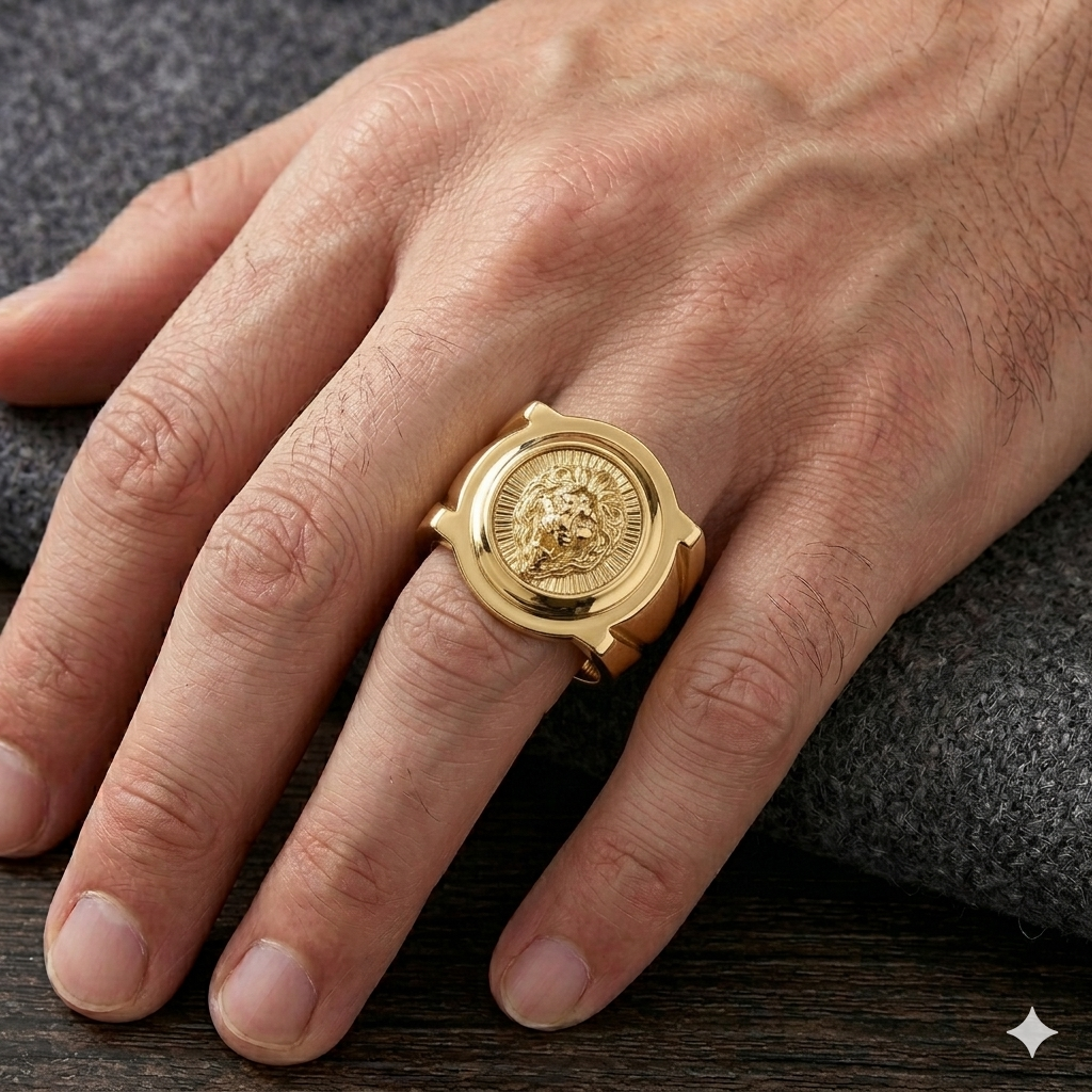 18k Gold Leo Inspired Ring