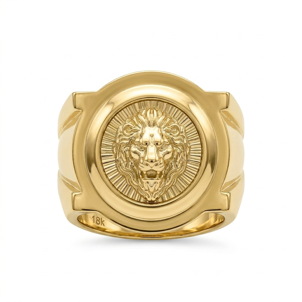 18k Gold Leo Inspired Ring