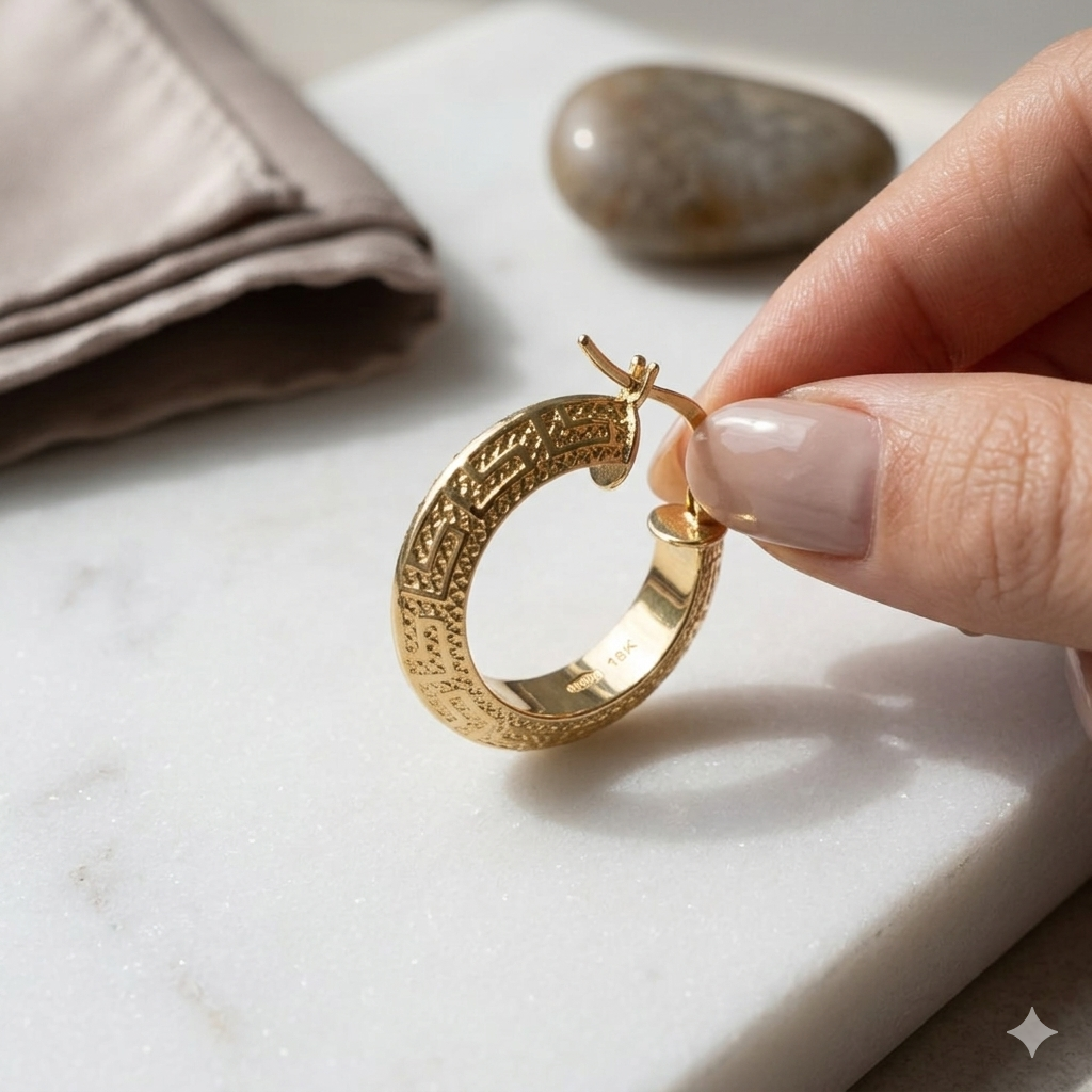 18k Gold VC Loop Earrings
