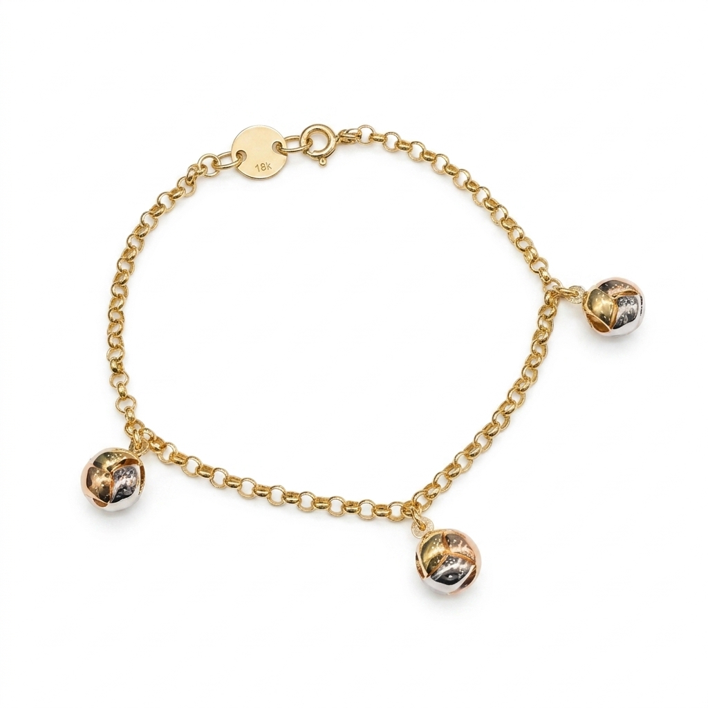 18k Gold 3 Cinnamon Bracelet