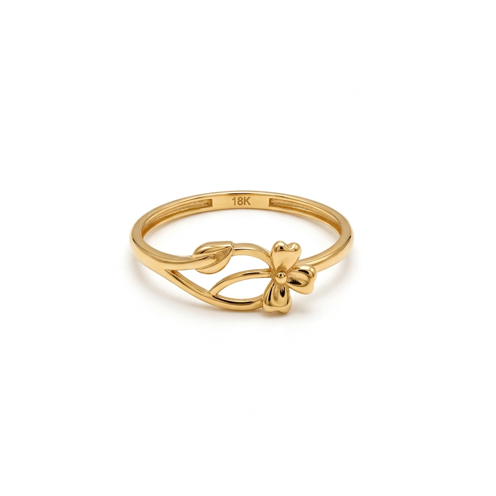 18k Gold Ribbon Inspired Ring
