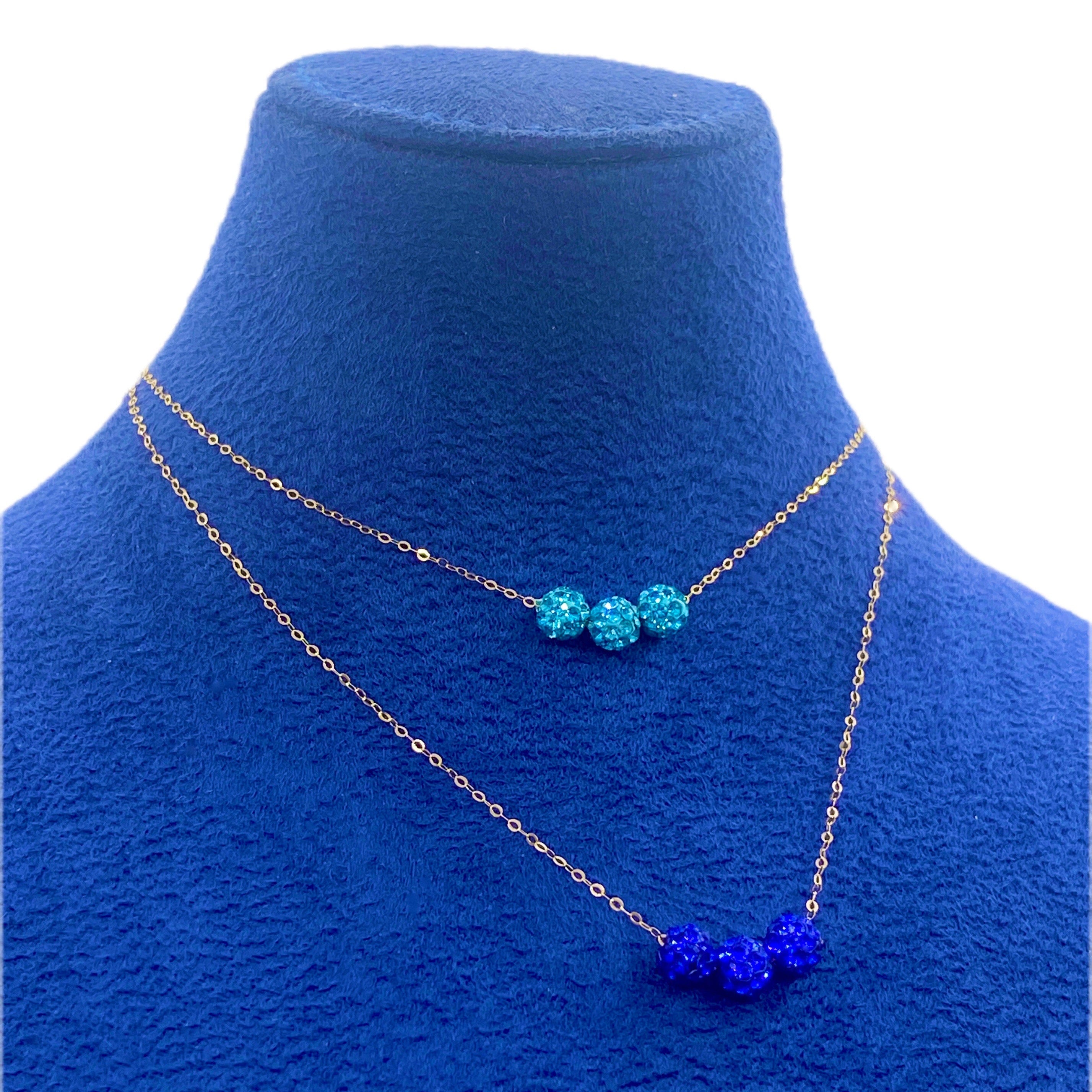 18K Real Gold Double Layer Swarovski Necklace - Embellish Gold