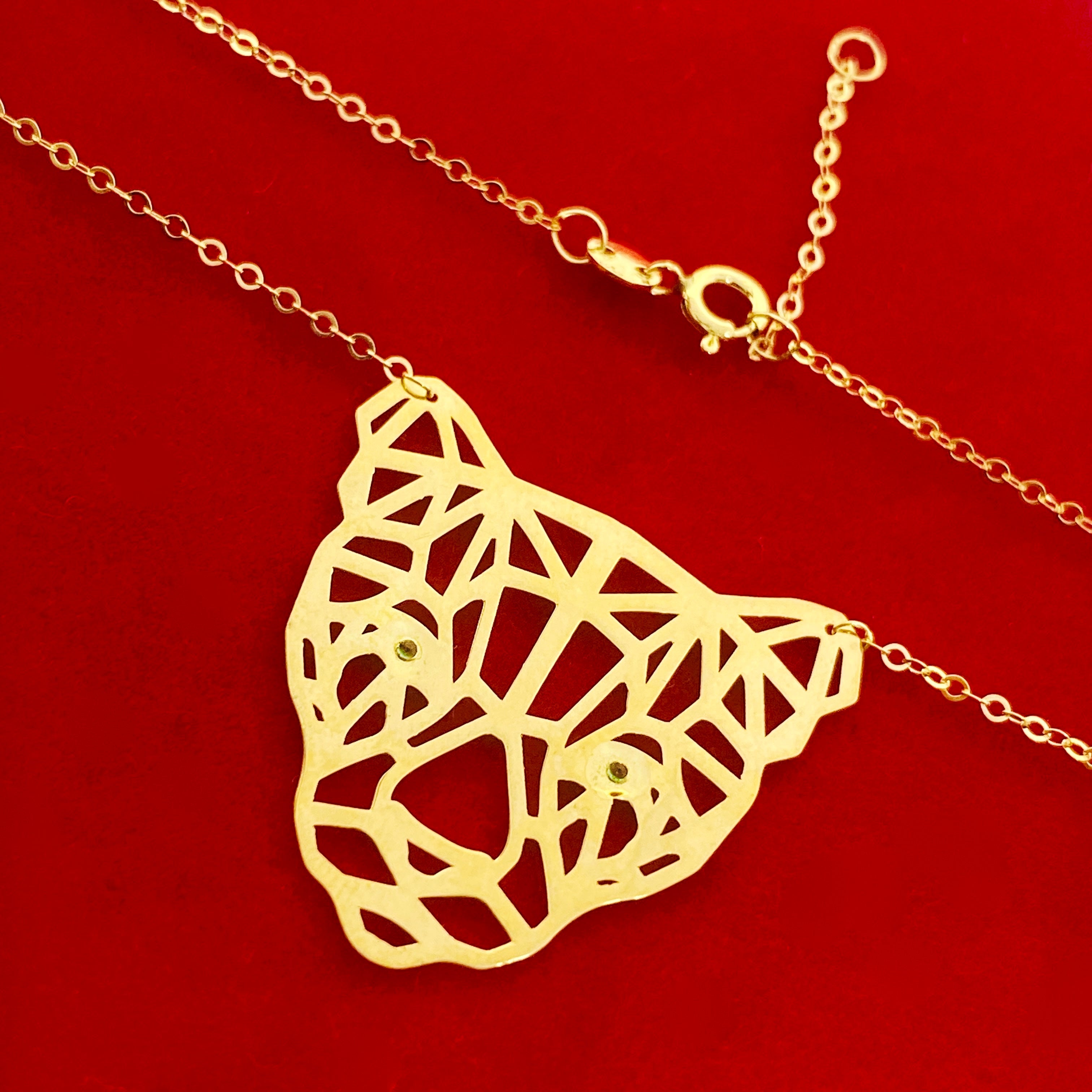 18K Real Gold Tiger Necklace - Embellish Gold