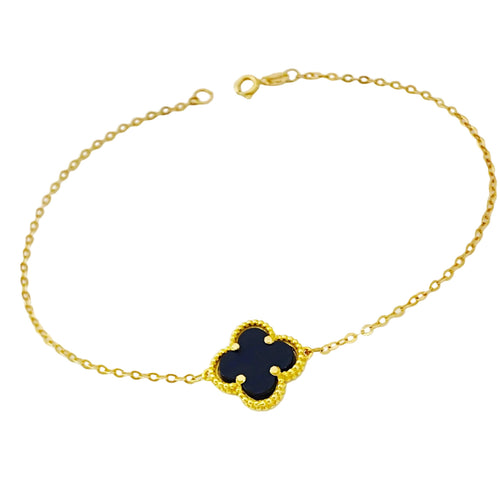 18k Gold Black Clove Flower Bracelet - Embellish Gold