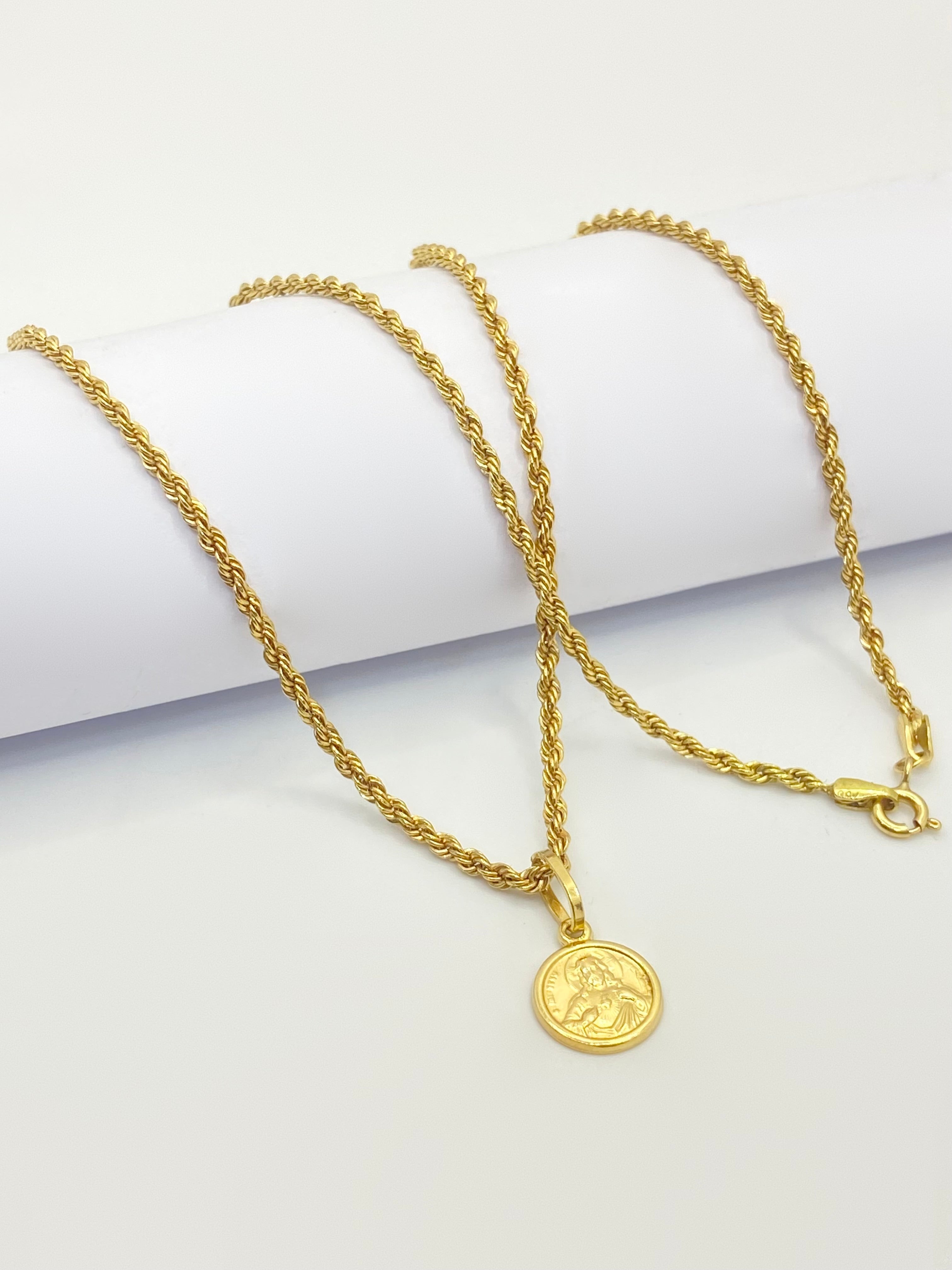18K Real Gold Jesus Necklace - Embellish Gold