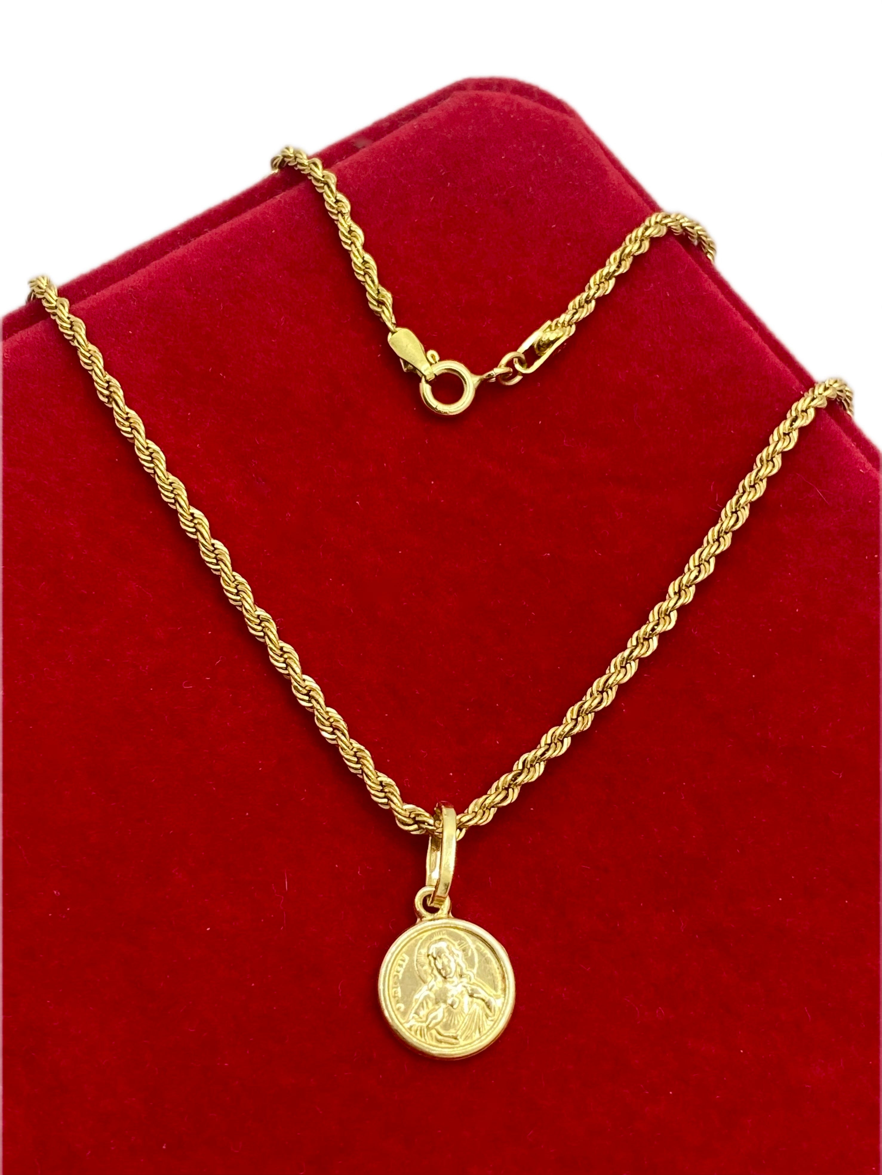 18K Real Gold Jesus Necklace - Embellish Gold