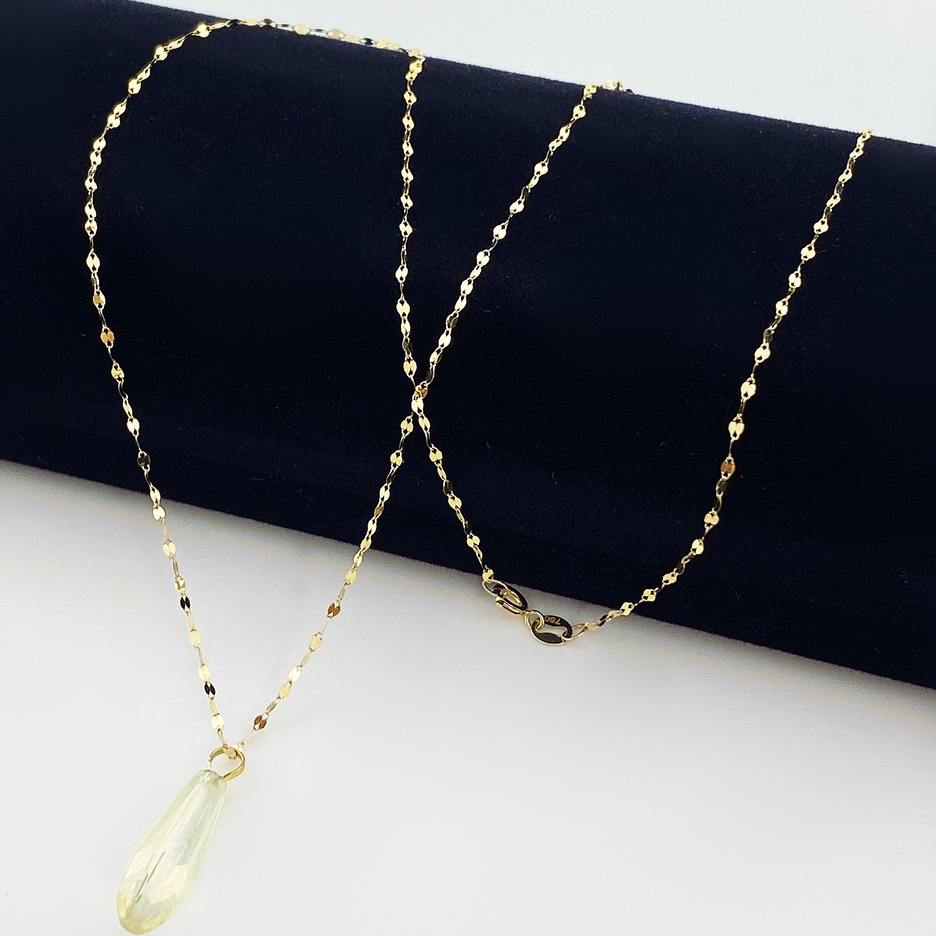 18K Real Gold Acrylic Stone Necklace 1 - Embellish Gold