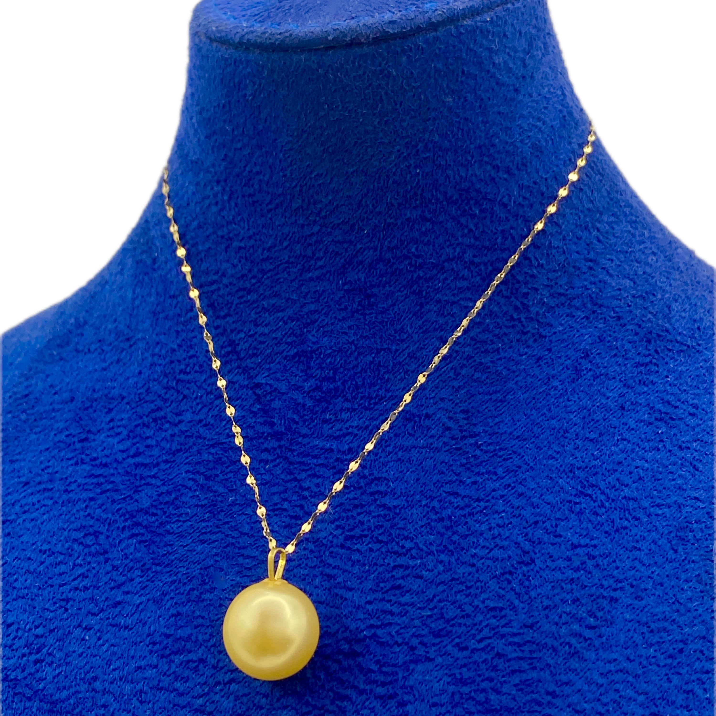 18K Real Gold Yellow Gold Pearl Necklace - Embellish Gold