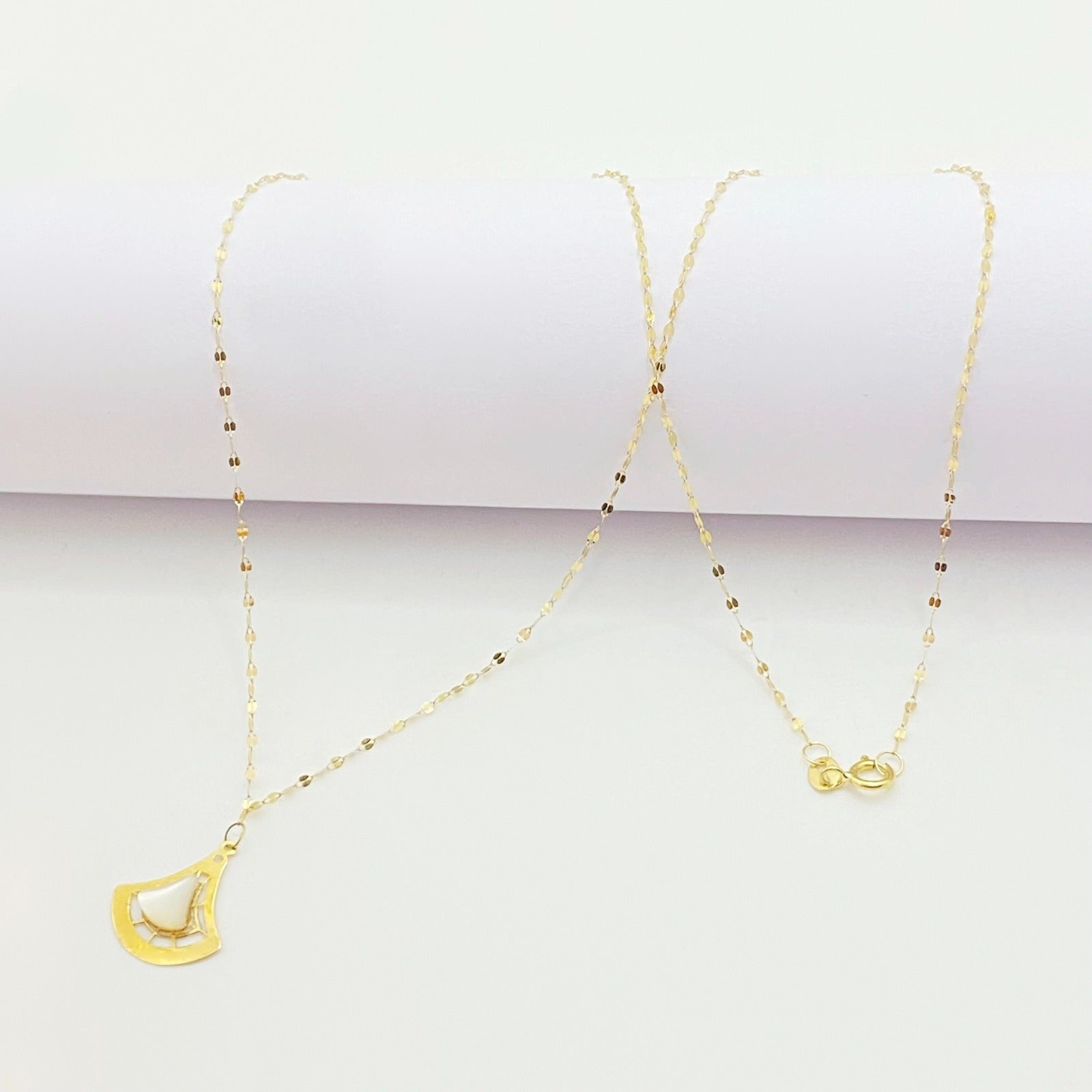 18K Real Gold White Droplet Necklace - Embellish Gold