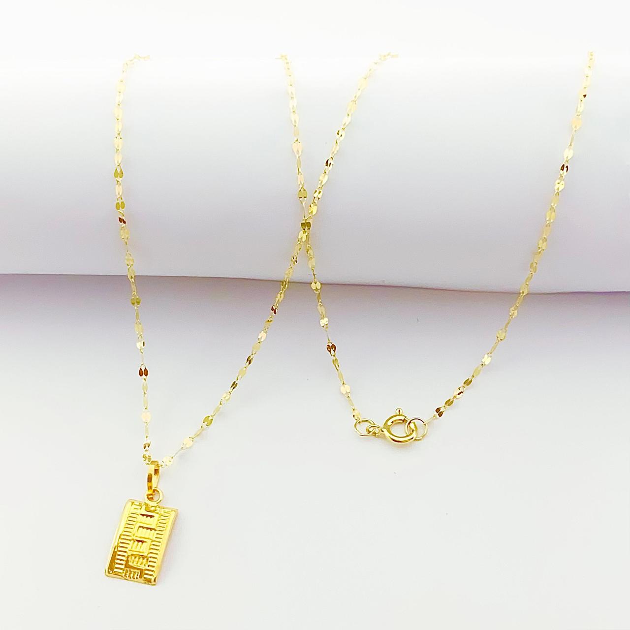 18K Real Gold Maze Necklace - Embellish Gold