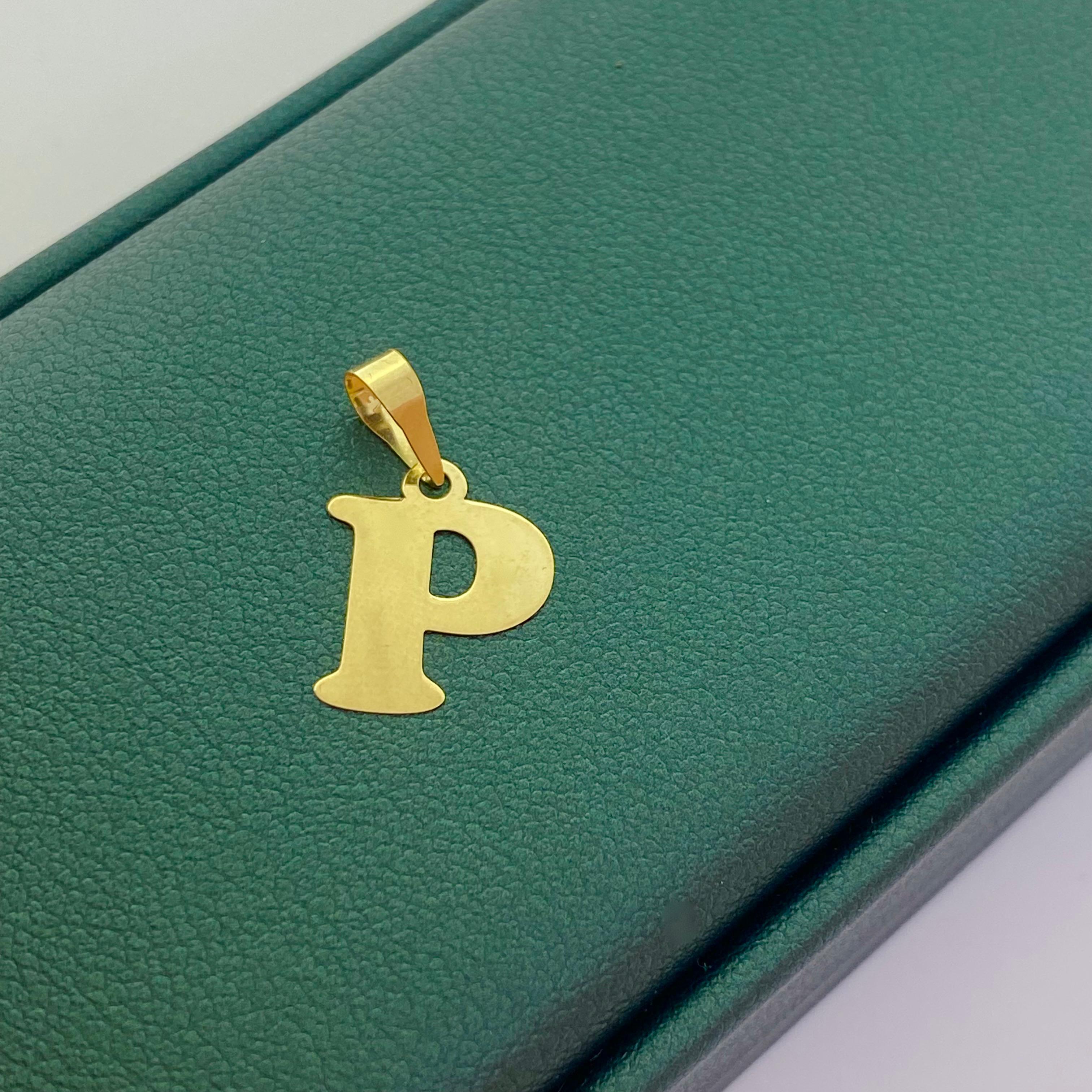 18k Gold Alphabet Pendants