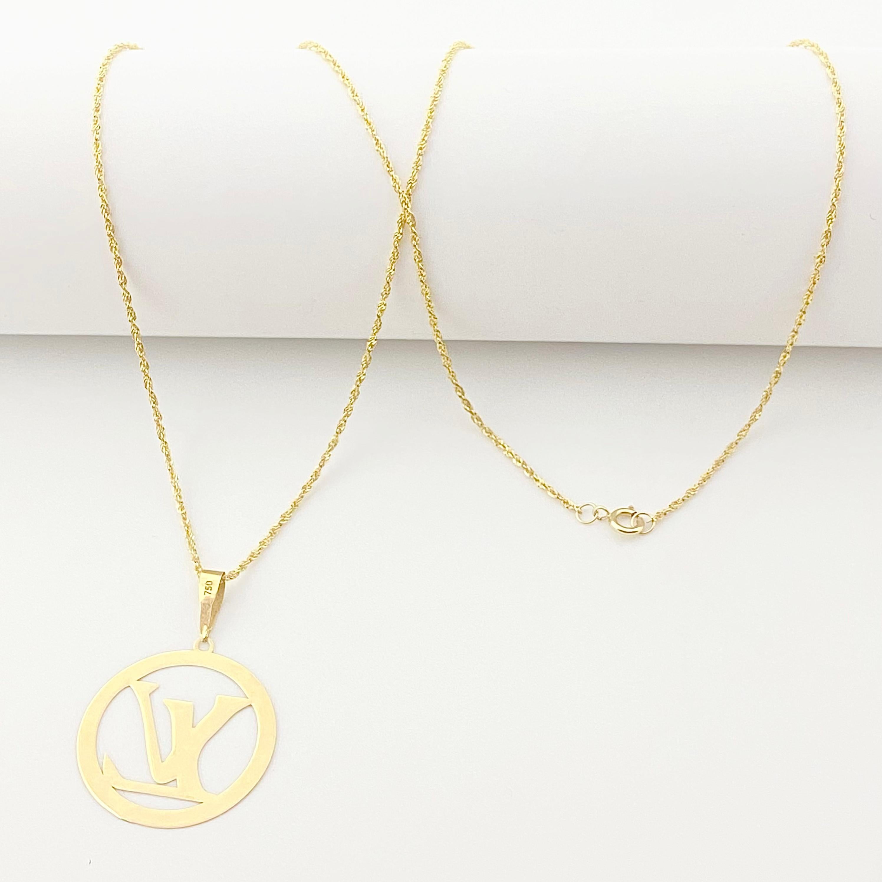 18k Gold Big Love Necklace