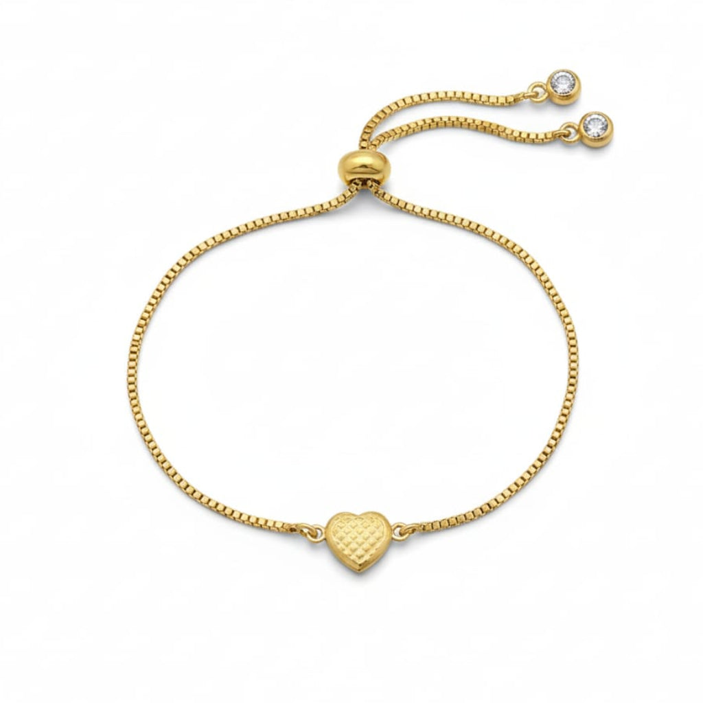 18K Gold Heart Pendant With Gold Plated Chains (No:03)