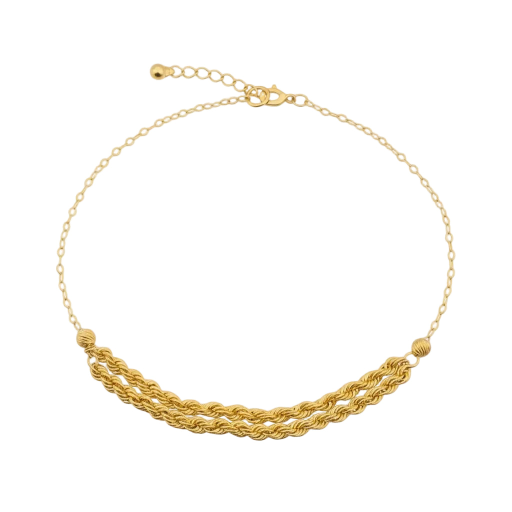18K Real Gold Double Layer Rope Bracelet