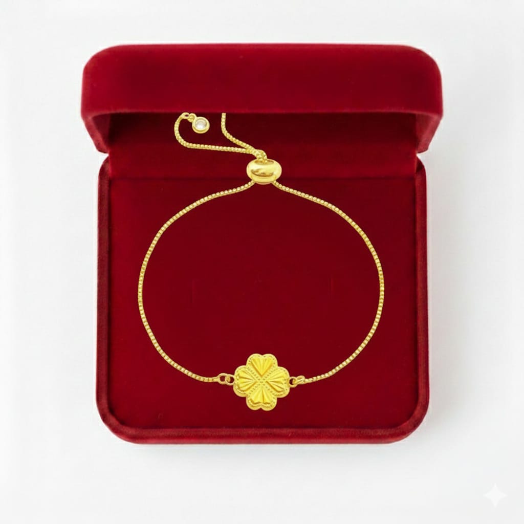 18K Gold Pendant with Plated Chain Bracelet (No:5)