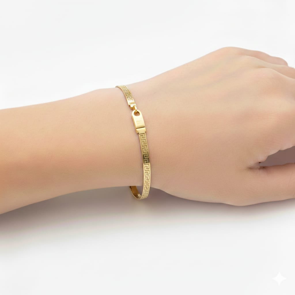 18K Real Gold Versace Snake Chain Bracelet