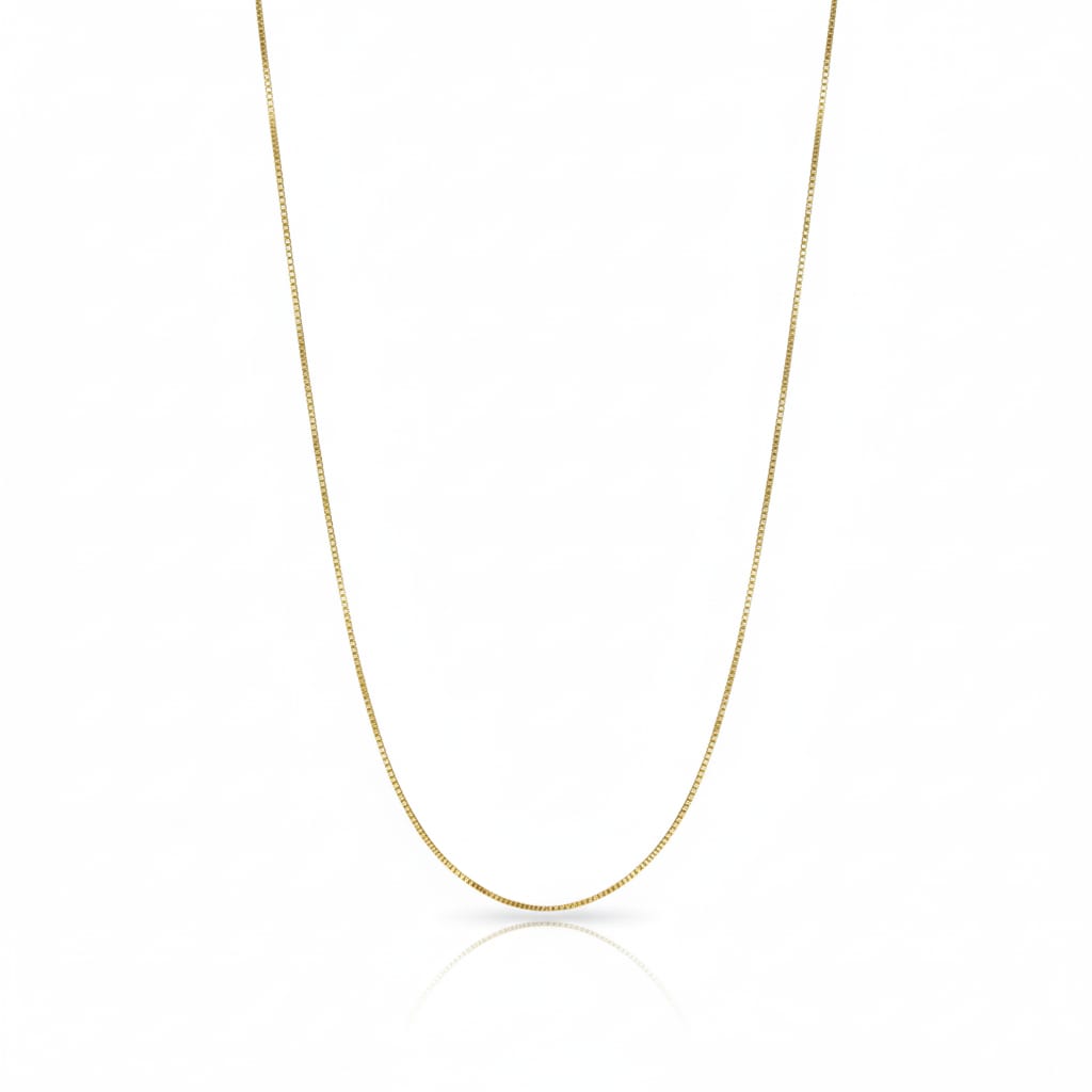 18K Real Gold Box Chain