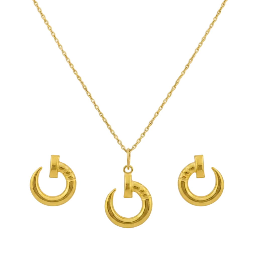 18k Gold Nail Jewelry Set