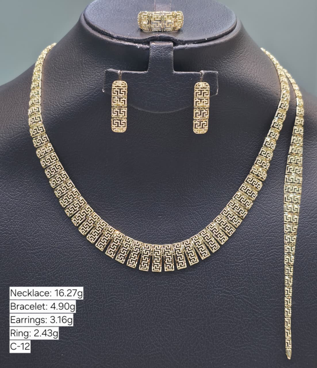 18k Gold Fendi Inspired Jewelry Set