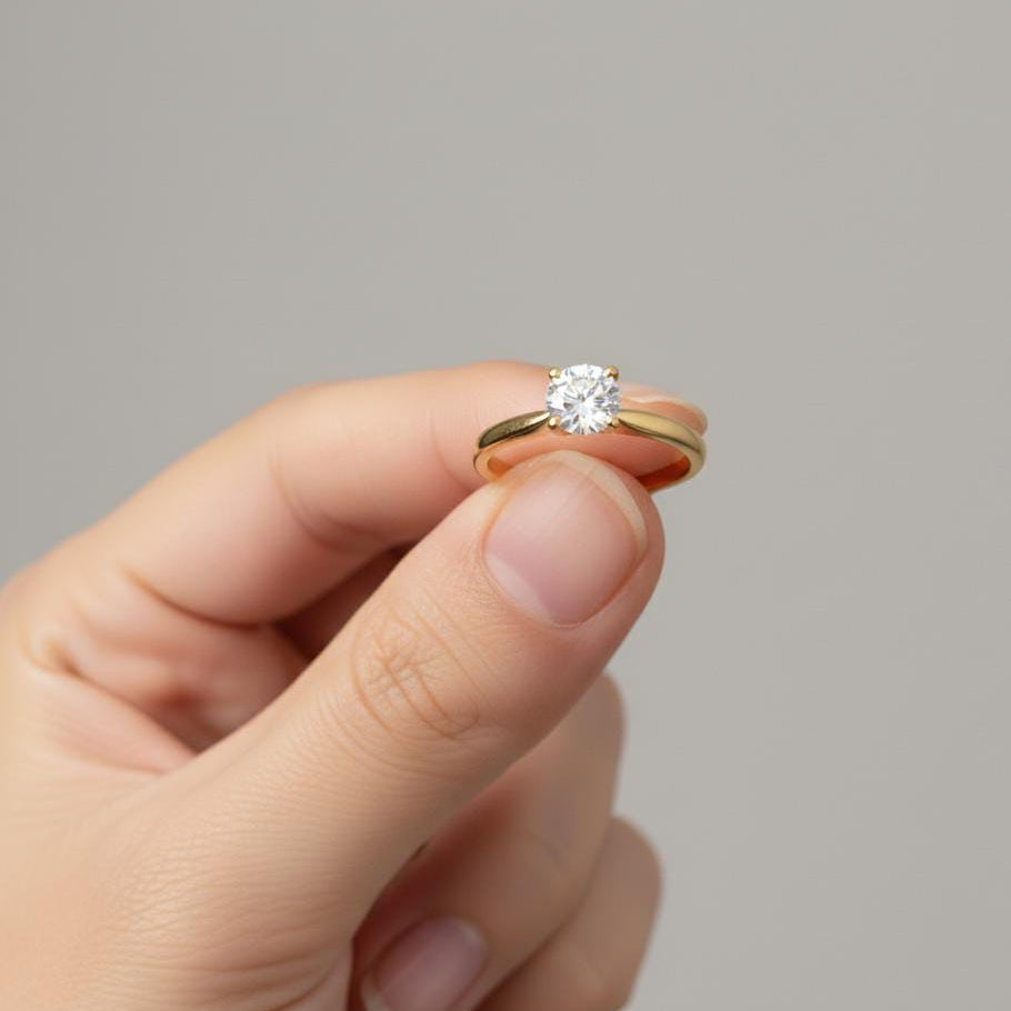 18k Gold Minimalist Stone RIng
