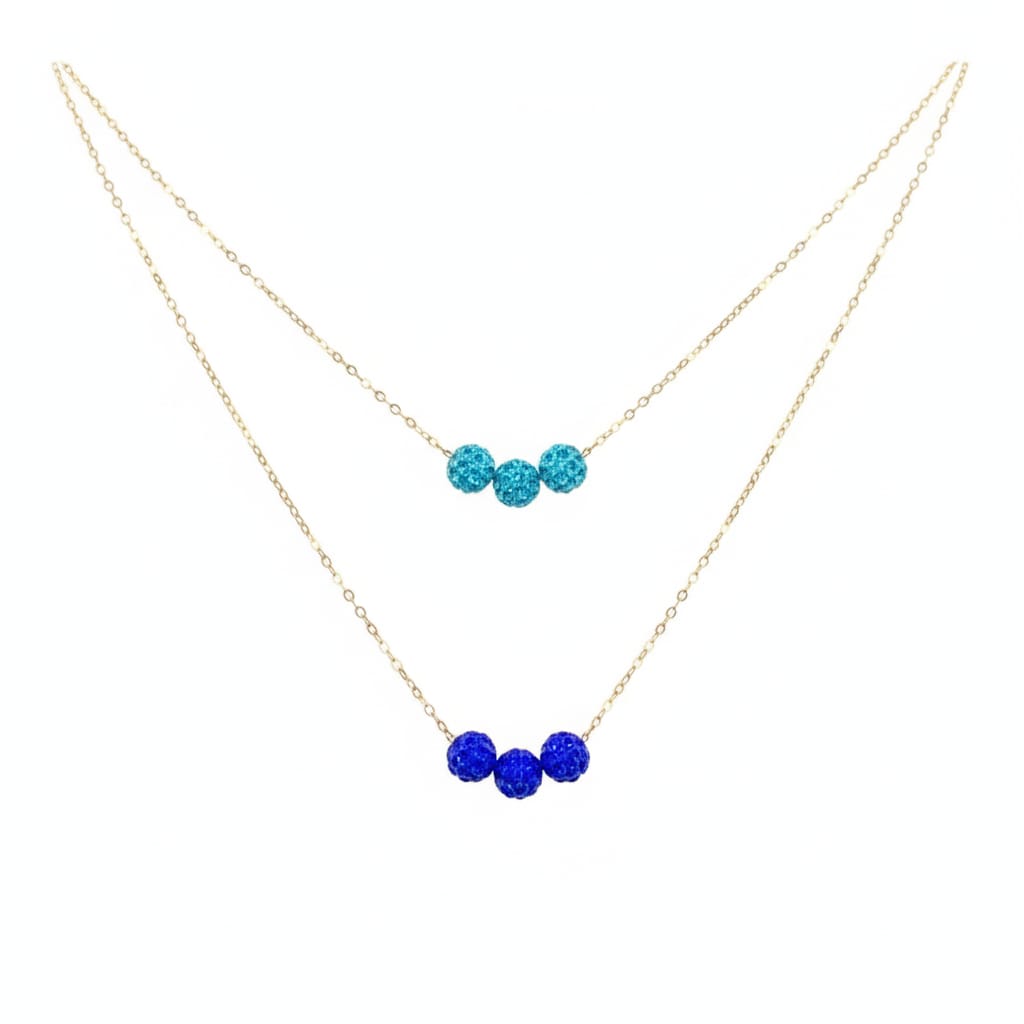 18K Real Gold Double Layer Swarovski Necklace
